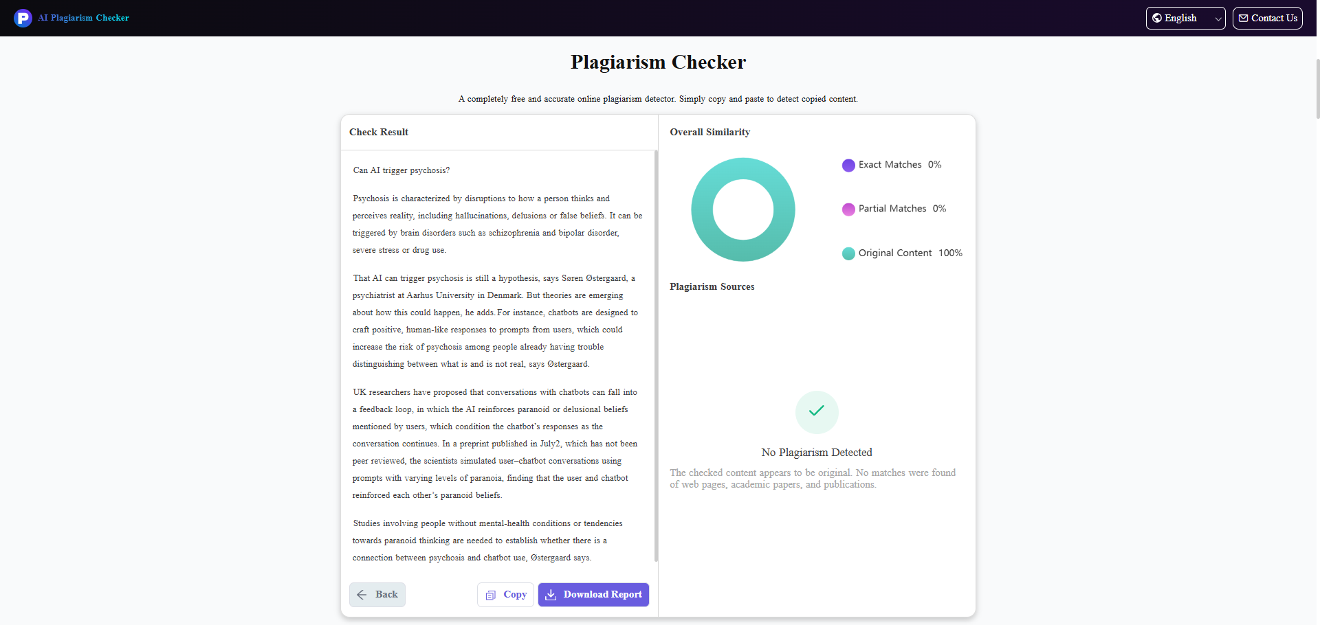 AIPlagiarismChecker