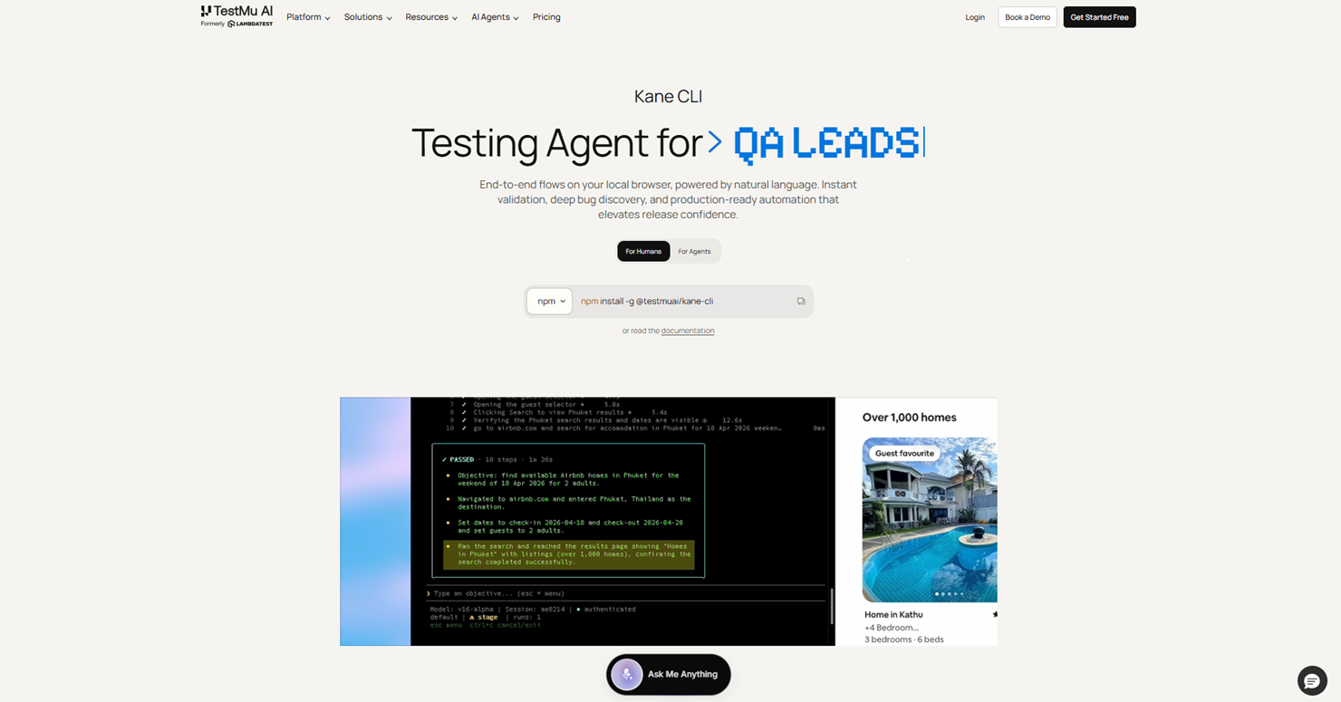 Kane CLI by TestMu AI